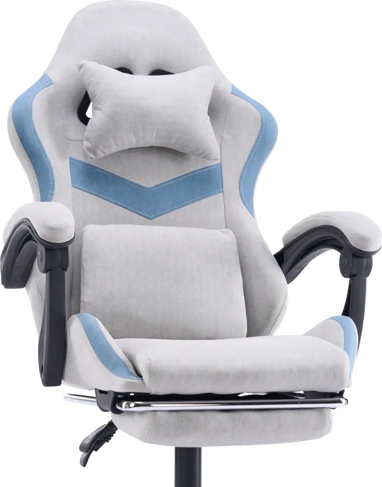 Scaun de birou/gaming, gri/albastru, ZODIA