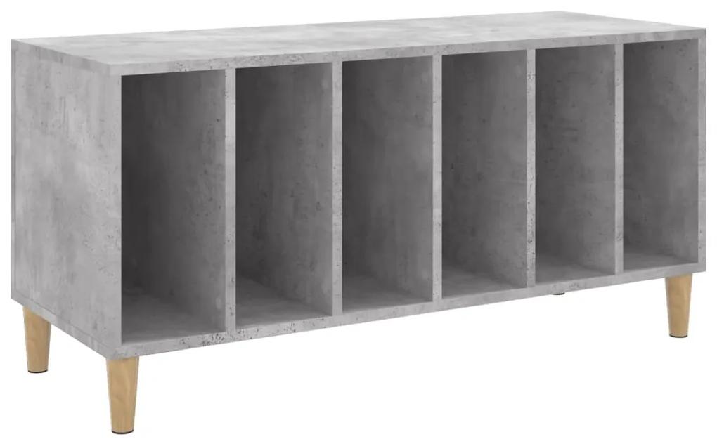 831977 vidaXL Dulap pentru discuri gri beton, 100x38x48 cm, lemn prelucrat