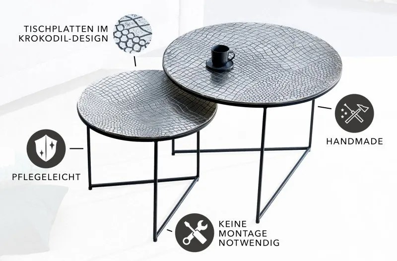 Set de 2 masute design unicat Crocodil