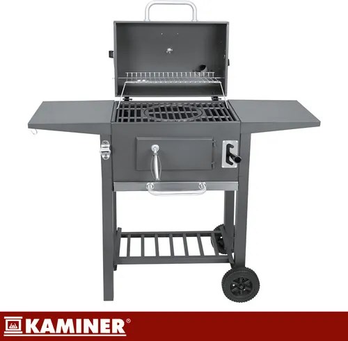 Grătar de grădină cu grătar din fontă și accesorii