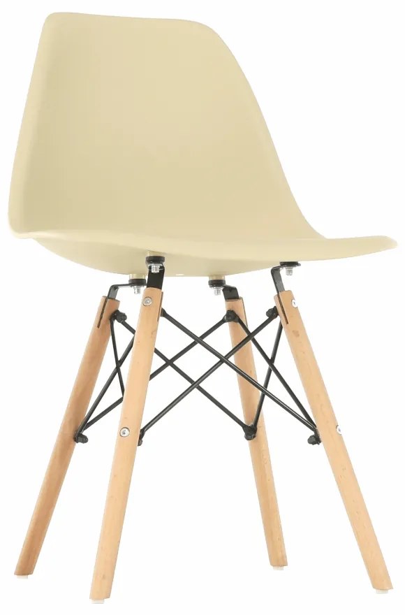 Scaun living CINKLA 3 NEW, crem, 46x82x54 cm