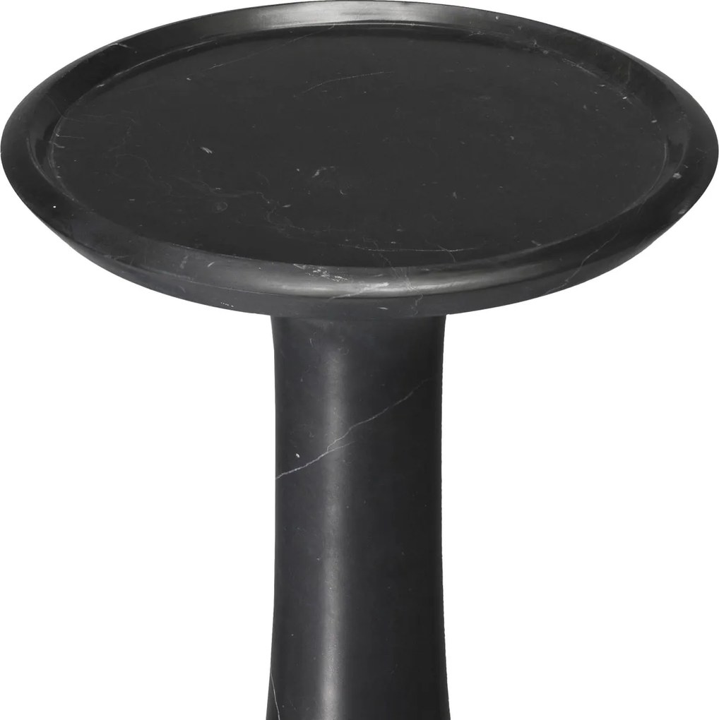Masuta auxiliara design LUX din marmura neagra Pompano high