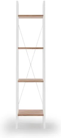 Bibliotecă NARVIK 148x34 cm alb/stejar sonoma