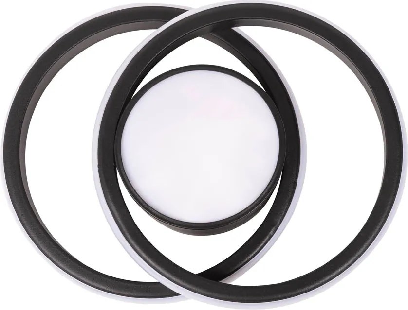 Plafoniera LED Erste Vista 38W 260x190x50mm, Negru Mat, Design Ring Circular Modern, 3CCT Ajustabil, Iluminat Interior Elegant pentru Living Dormitor