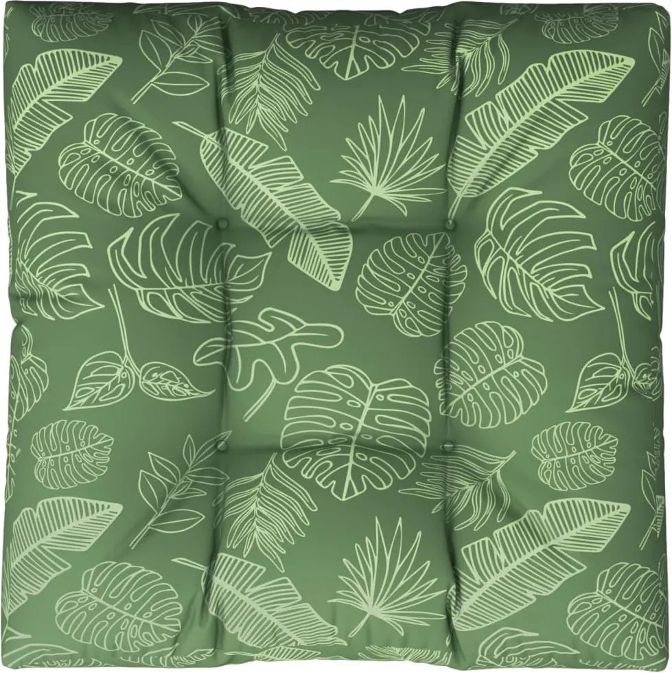 vidaXL Pernă de paleți, 70x40x12 cm, textil, model frunze