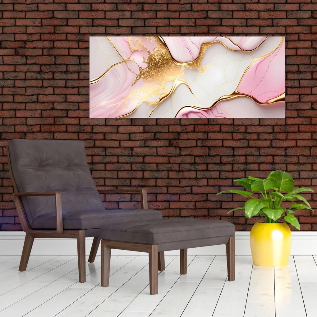 Tablou - Design de marmură (120x50 cm)