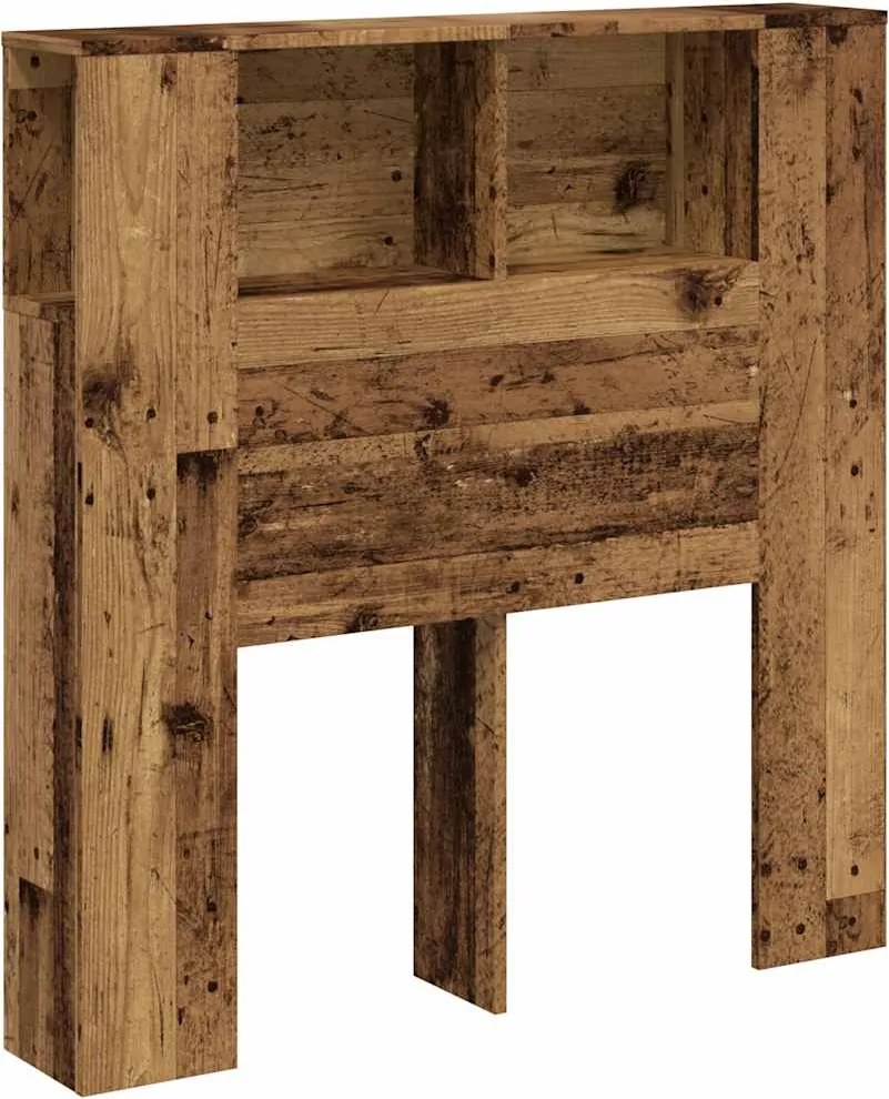 vidaXL Tăblie pat cu dulap, lemn vechi 100x18,5x102,5 cm lemn prelucrat