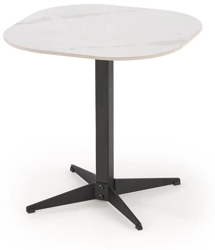 Masa de cafea Borna S marmura alba/negru L50 cm