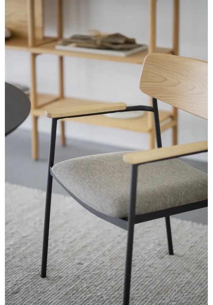 Scaune de dining bej/natural 2 buc. Maymont – Rowico