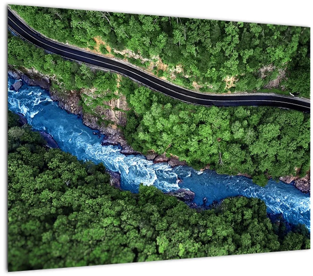 Tablou - Râu între munți, Caucaz, Rusia (70x50 cm)