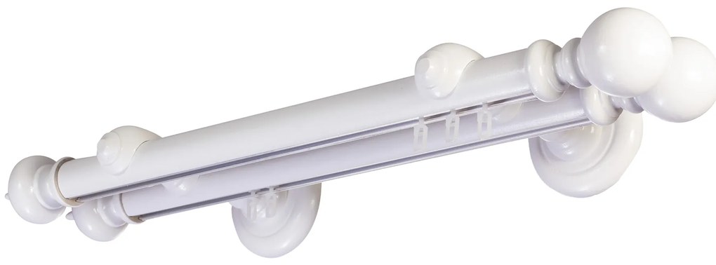 Galerie lemn perdea  Globo Double 35mm cu aluminiu