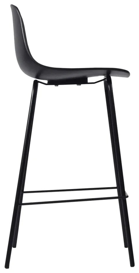 Scaun de bar negru din plastic (înălțime șezut 67,5 cm) Whitby – Unique Furniture