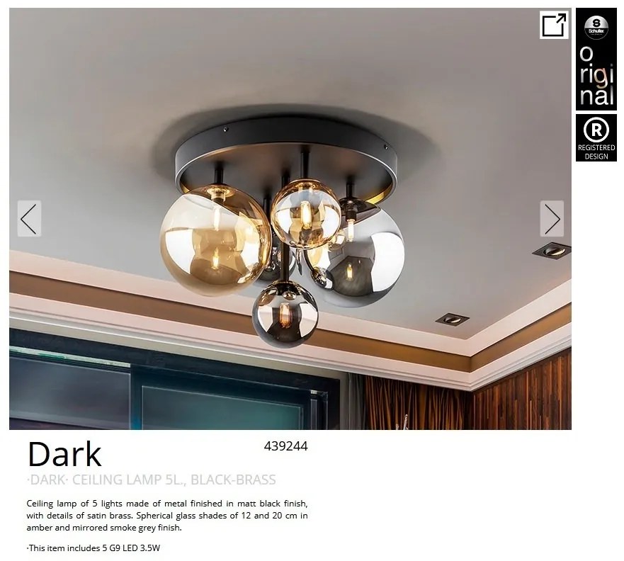 Lustra aplicata / Plafoniera design modern Dark 5L