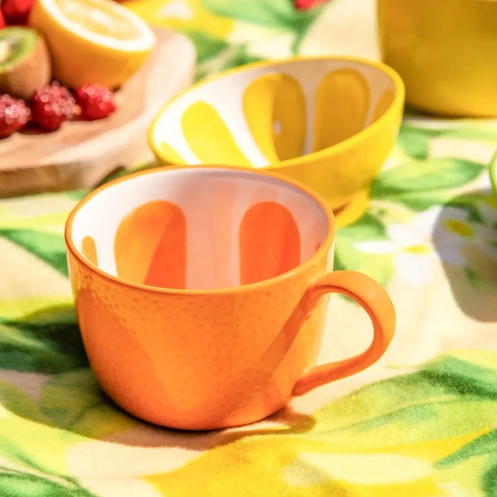 Altom Set de căni jumbo din ceramică Tropicanaportocaliu 470 ml, 2 buc.
