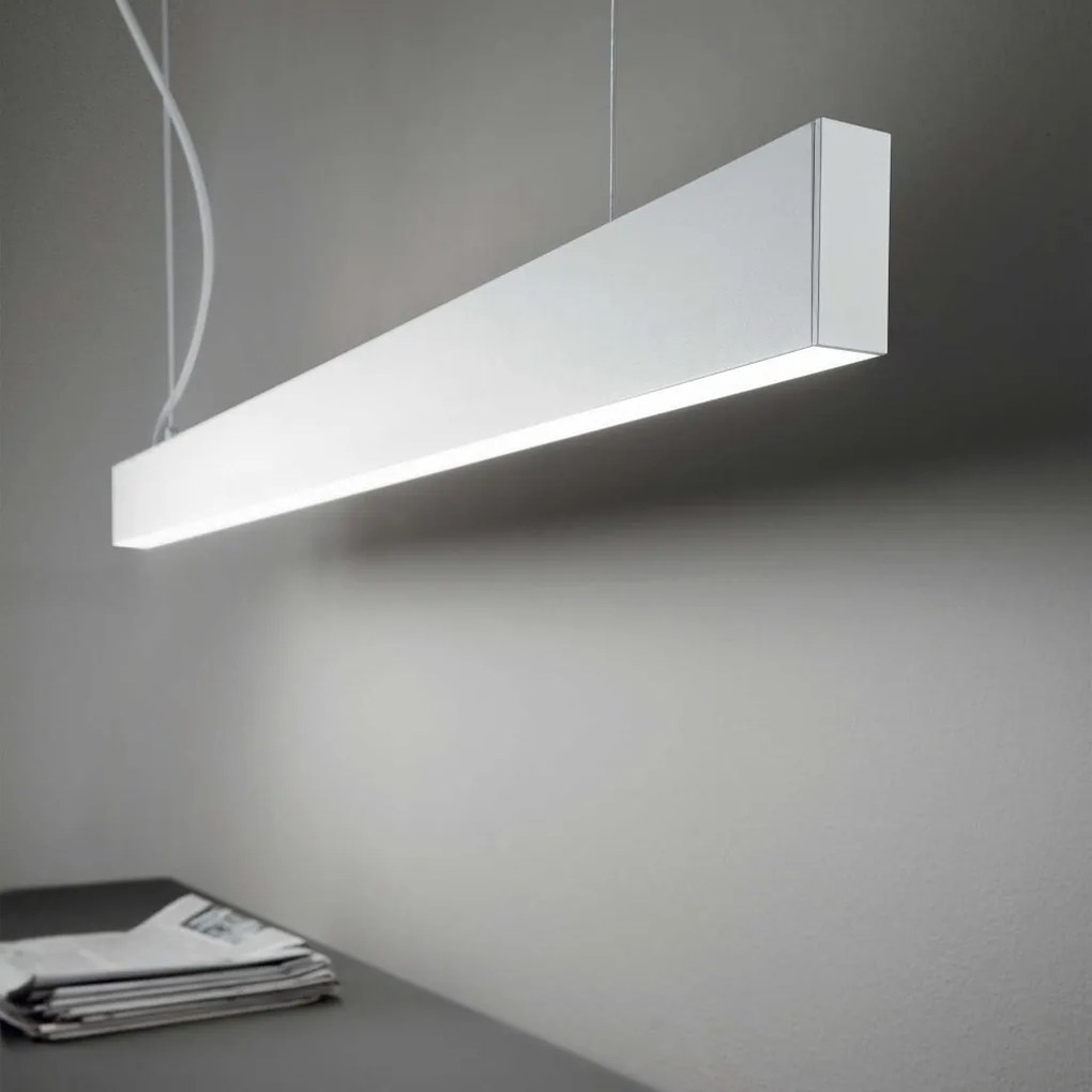 Lustra liniara cu lumina directa si indirecta STEEL WIDE White 3000K