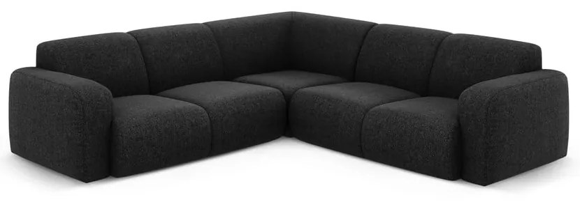 Colțar negru (cu colț variabil/în formă de ”L”) Molino – Micadoni Home