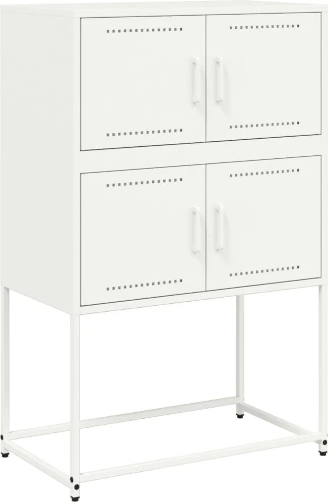 vidaXL Dulap, alb, 68,5x38,5x107 cm, oțel