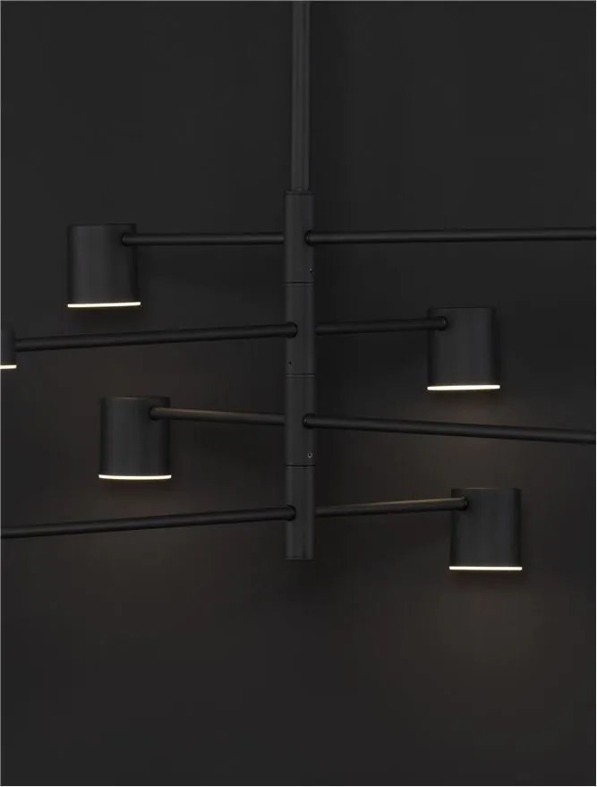 Lustra moderna dimabila cu 8 spoturi LED NORDIK