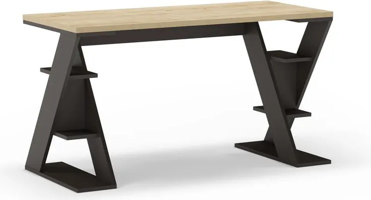 Birou cu blat cu aspect de lemn de stejar 60x137 cm Butterfly – Marckeric