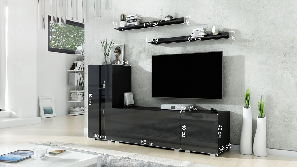 Mobilier living Berny 40 (alb + alb lucios). 1041455