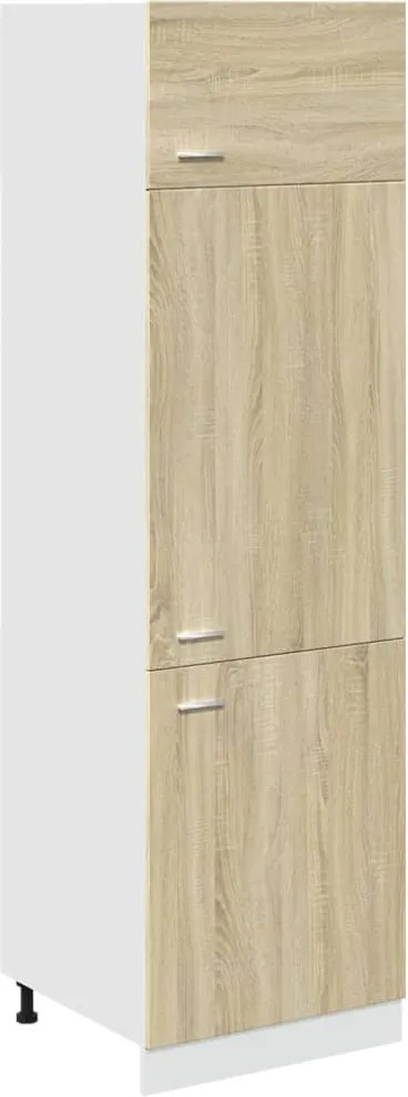 vidaXL Dulap pentru frigider “Lyon”, stejar Sonoma, 60 x 57 x 207 cm