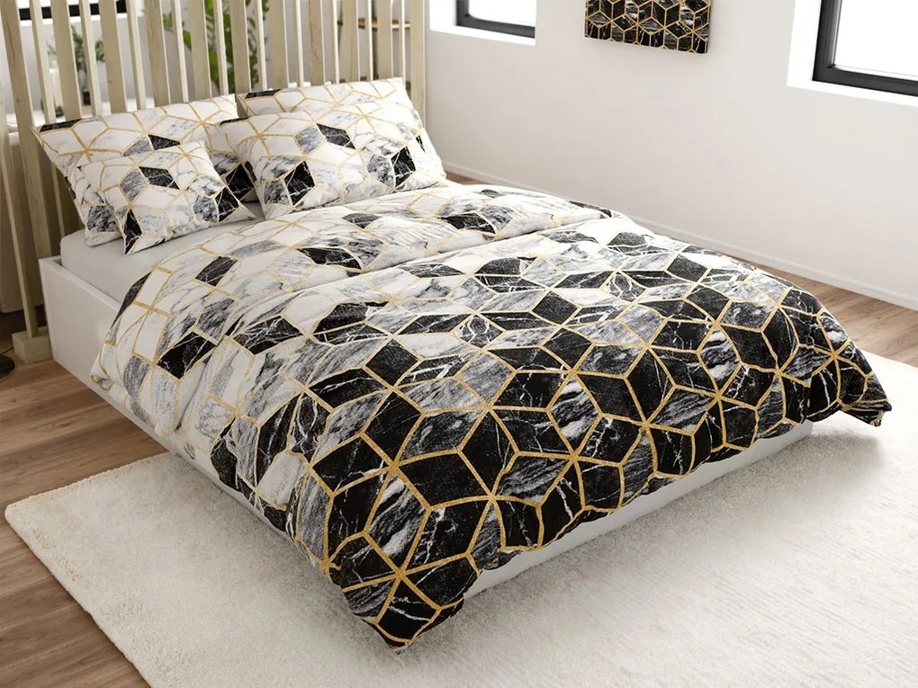 Lenjerie de pat policoton ATHENA POLY negru Dimensiune lenjerie de pat: 70 x 90 cm | 140 x 200 cm
