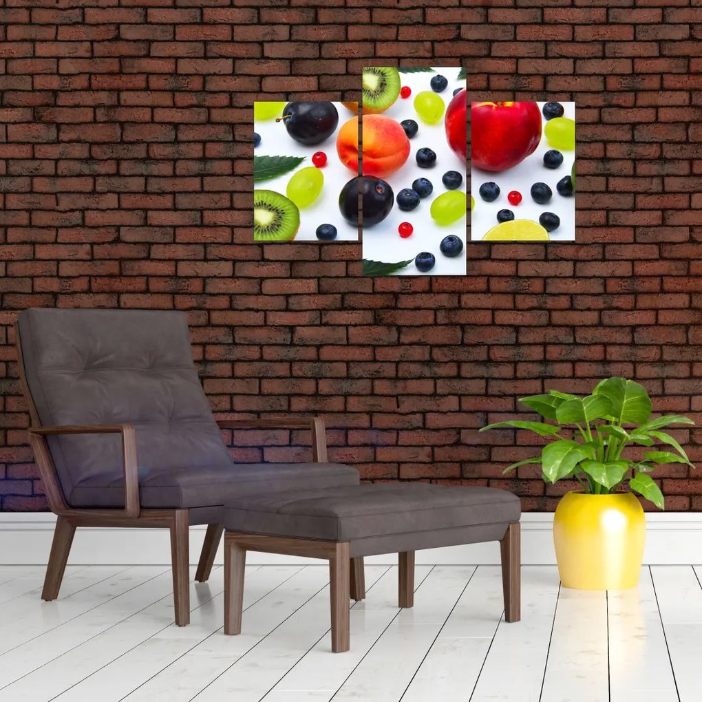 Tablou - fructe cu picături de apă (90x60 cm)