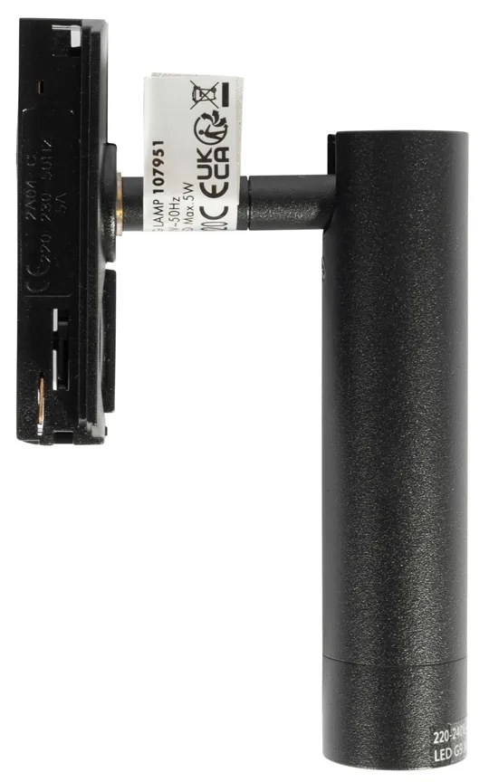 Spotlight modern negru pentru sistem de șină monofazat - Iconic Ivy