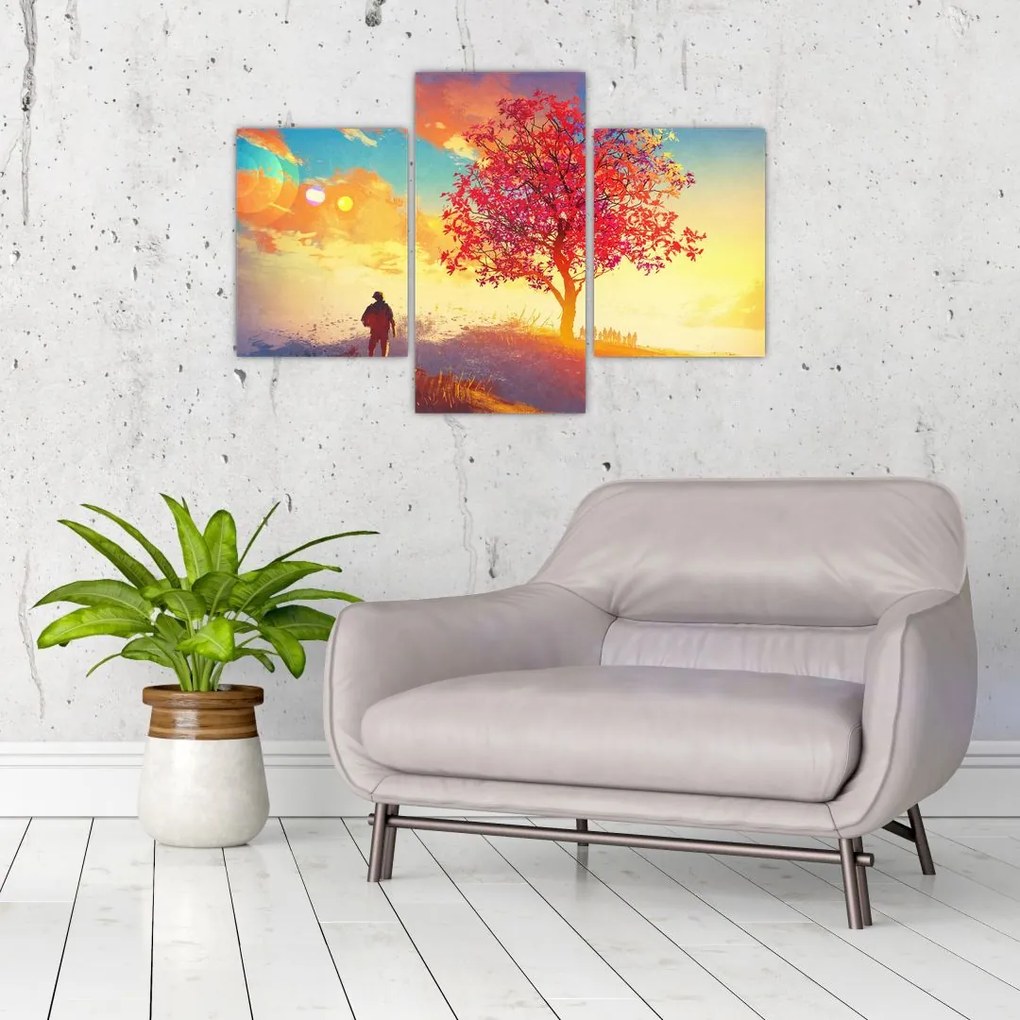 Tablou - casa în deal (90x60 cm)
