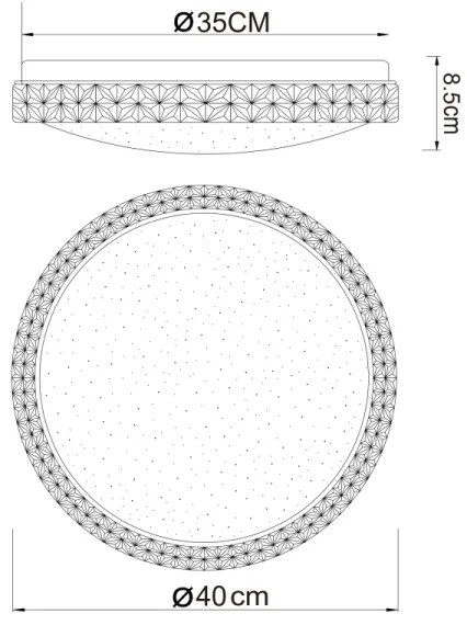 Globo 41749-22 - Plafonier LED OVI 22W, 230V