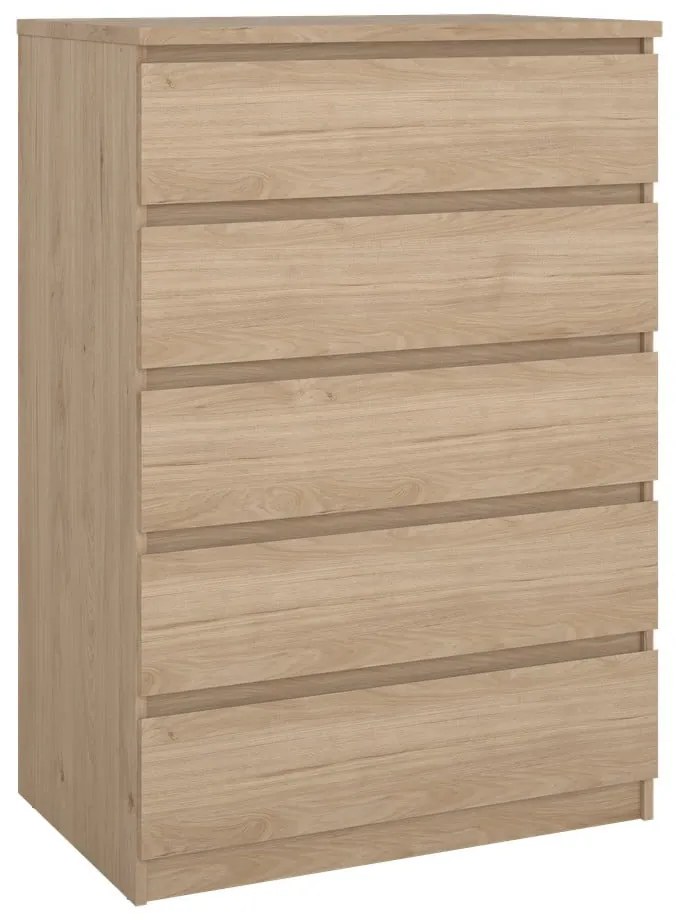 Comodă în culoare naturală cu aspect de lemn de stejar 77x111x50 cm Naia – Tvilum