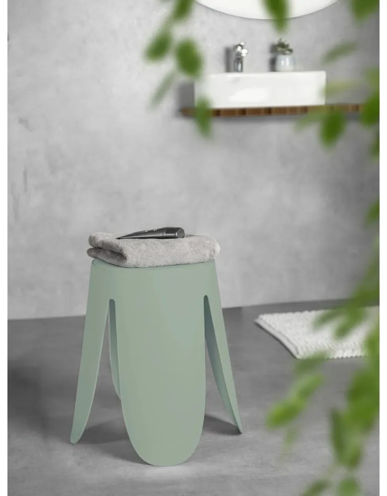 Scaun verde salvie stivuibil din plastic Comiso – Wenko