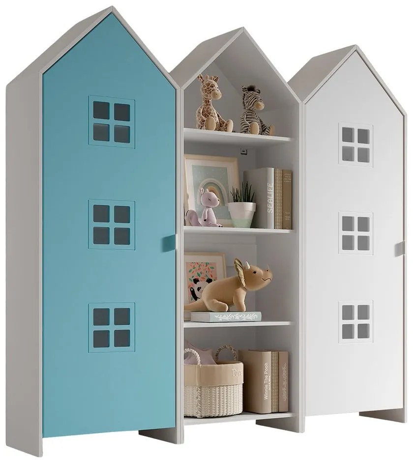 Șifonier de copii deschis alb/albastru 173x171,5 cm CASAMI BRUGES – Vipack