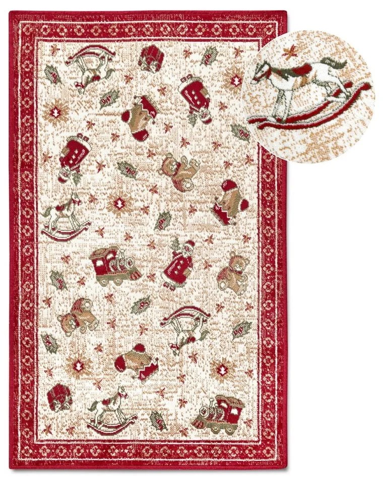 Covor roșu din amestec de bumbac 50x80 cm cu model de Crăciun Toy's Delight Red Christmas – Villeroy&amp;Boch