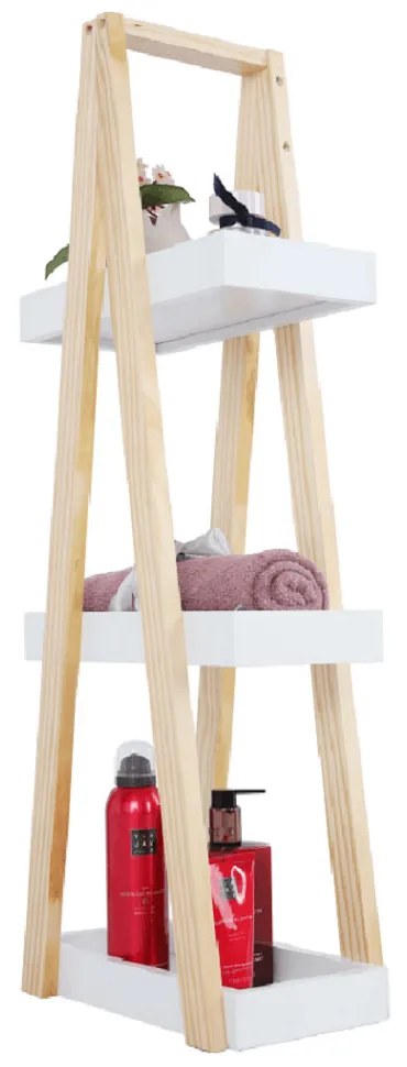 Etajera din lemn cu 3 nivele 30x18.5x80.5 cm Lemn/MDF