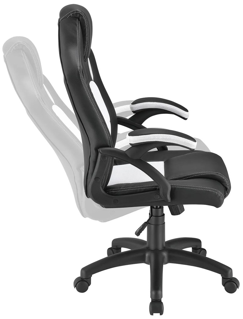 Juskys Scaun de birou Montreal - negru/alb