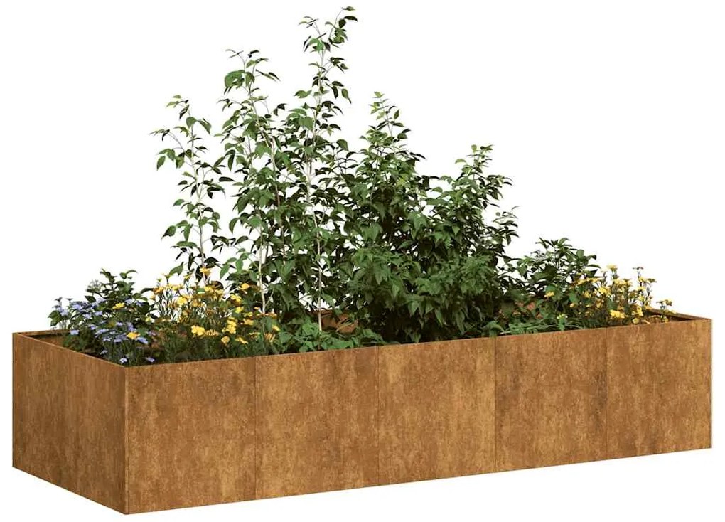 vidaXL Jardinieră Rusty 200x80x40 cm Oțel pentru intemperii