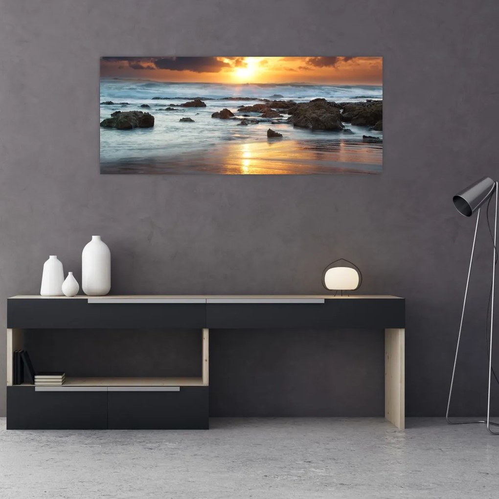 Tablou - Marea scăldată de soare (120x50 cm)