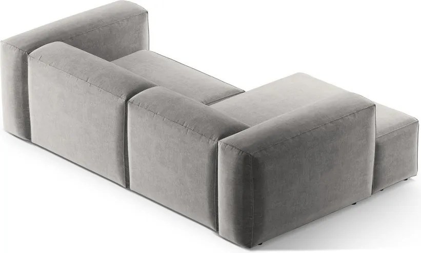 Colțar gri deschis (cu colț pe partea stângă/cu șezlong) Bergamo – Cosmopolitan Design
