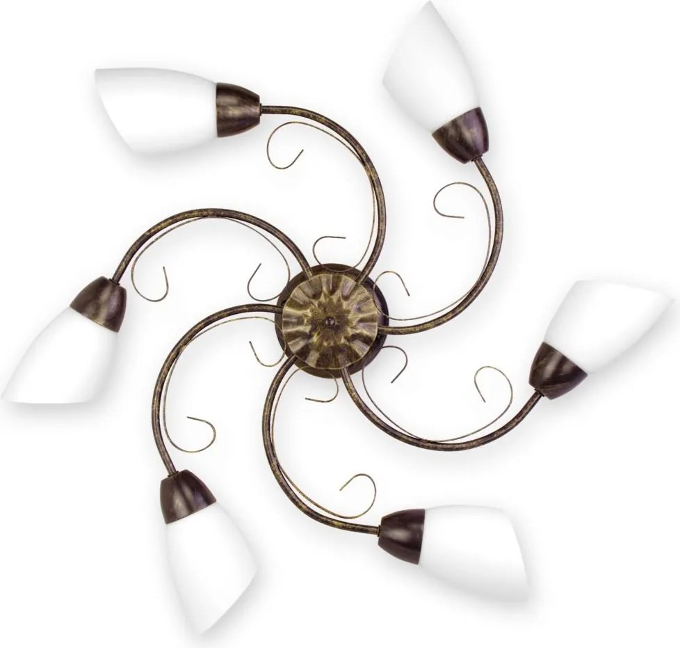 BRILAGI - Lampă de tavan VINE 6xE27/40W/230V Ø 75 cm patină/alamă