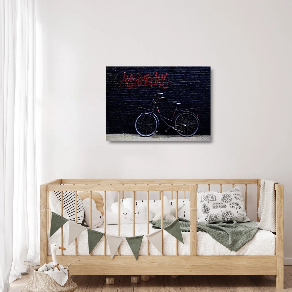 Tablou pe sticlă cu carusel din Amsterdam (70x50 cm)