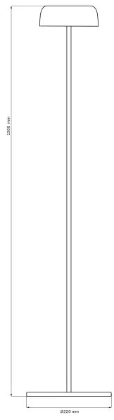 Lampadar LED dimabil TRYPOLIS LED/2W/5V USB 1800 mAh IP44 negru