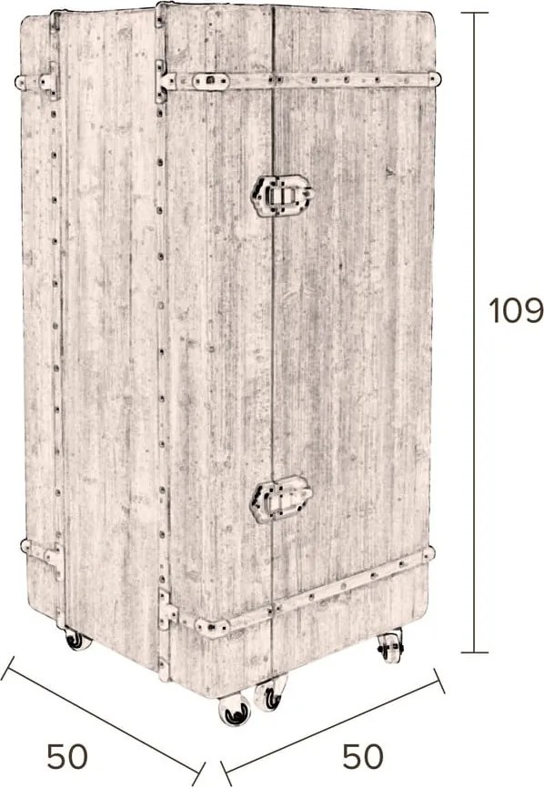 Dulap vinotecă din lemn Dutchbone Lico
