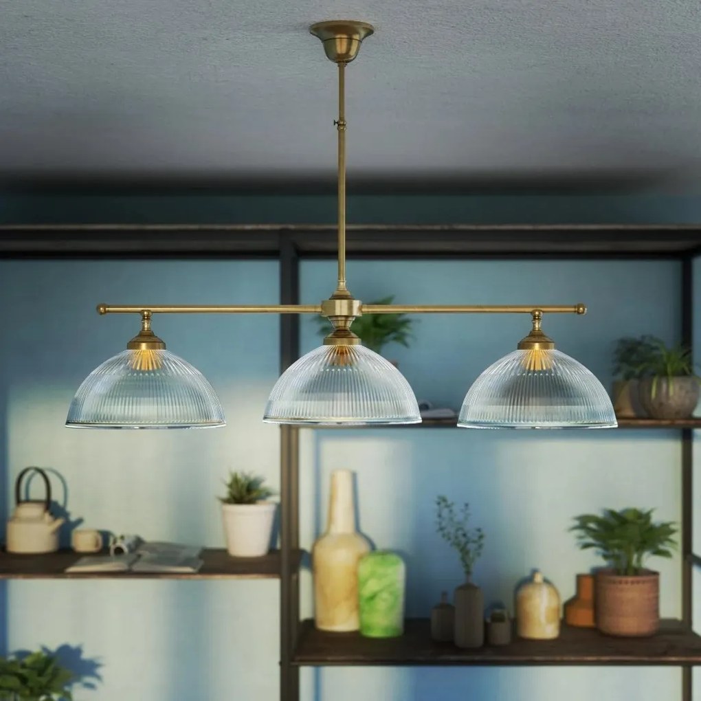 Candelabru stil neoclasic din alama si sticla Elide