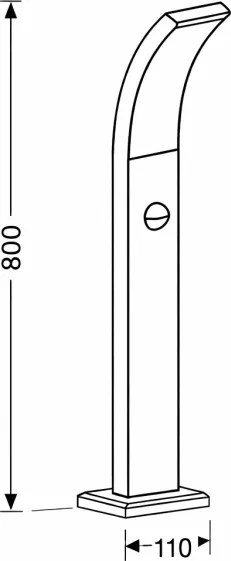 Lampă LED de exterior cu senzor ARCELO LED/9W/230V 80 cm IP44