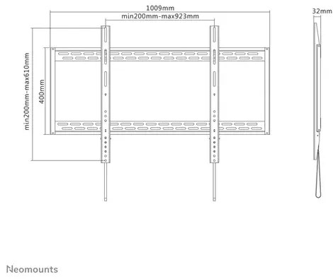 Suport perete NM 60"-100" 125kg ng