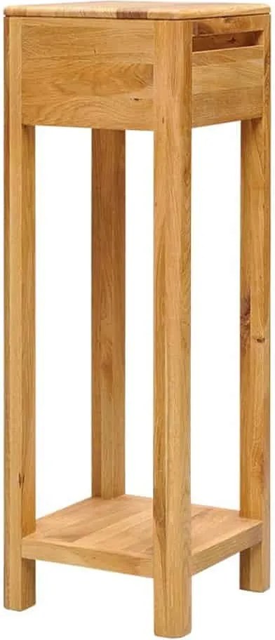 Măsuță stejar masiv cu sertar Dotti, 30 × 90 × 30 cm