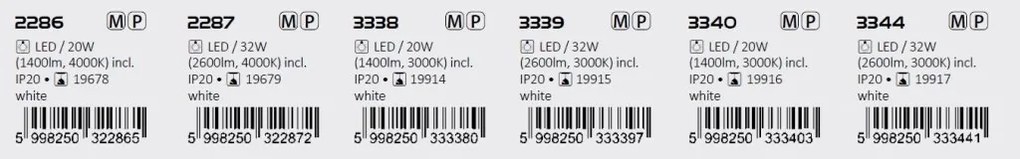 Plafoniera LED design slim modern Rob 29cm