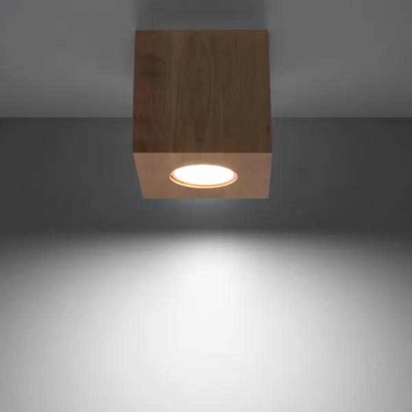 Plafonieră QUAD 1xGU10/40W/230V lemn