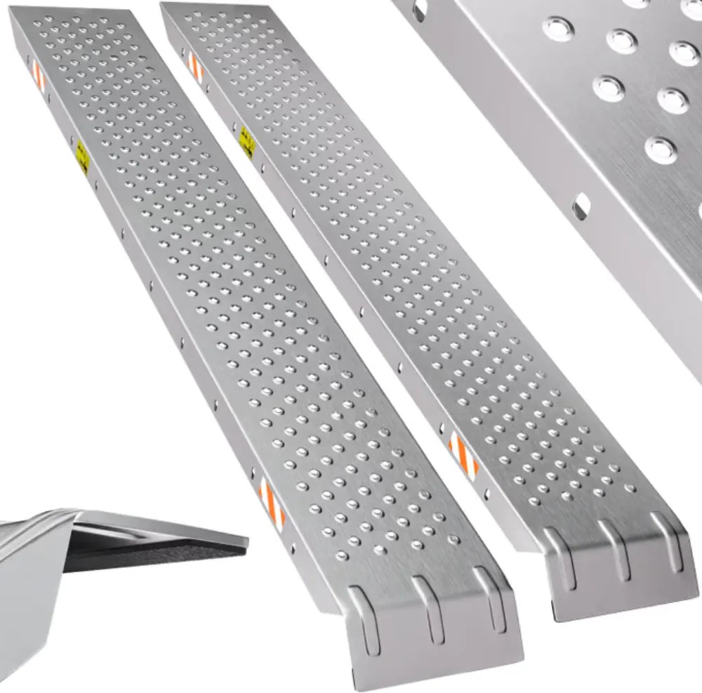 Rampe auto pentru urcare MARA, set 2 bucăți, 400kg, 160cm, argintie Jurhan
